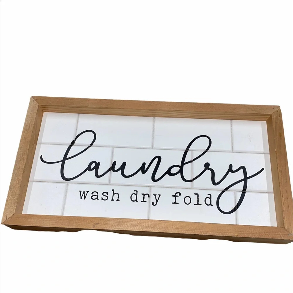 Laundry wash dry fold farmhouse sign